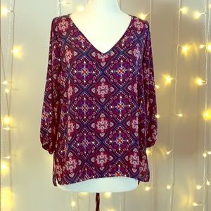 Fun, multi-colored sheer top